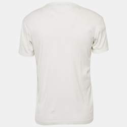 Pre Owned Dolce & Gabbana White Jersey V-Neck T-Shirt XXL