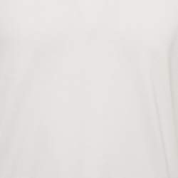 Pre Owned Dolce & Gabbana White Jersey V-Neck T-Shirt XXL
