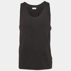 Pre Owned Dolce & Gabbana Underwear Black Jersey Sleeveless T-Shirt L