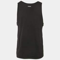 Pre Owned Dolce & Gabbana Underwear Black Jersey Sleeveless T-Shirt L