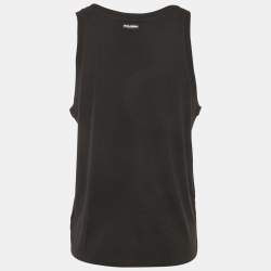 Pre Owned Dolce & Gabbana Underwear Black Jersey Sleeveless T-Shirt L