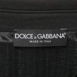 Pre Owned Dolce & Gabbana Black Stretch Knit Stretch Knit Long Sleeve Shirt XL