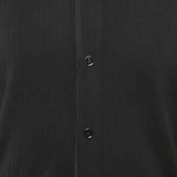 Pre Owned Dolce & Gabbana Black Stretch Knit Stretch Knit Long Sleeve Shirt XL