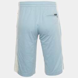 Pre Owned Dolce & Gabbana Blue Striped Cotton Jersey Shorts S