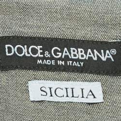 Pre Owned Dolce & Gabbana Blue Faded Denim Long Sleeve Shirt XL