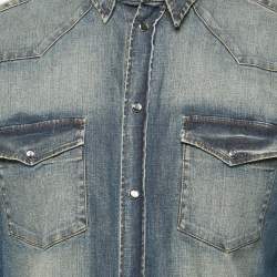 Pre Owned Dolce & Gabbana Blue Faded Denim Long Sleeve Shirt XL