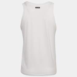 Pre Owned Dolce & Gabbana Underwear White Cotton Knit Tank Top S