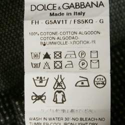 Pre Owned Dolce & Gabbana Black Cotton Button Front Shirt XL