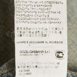 Pre Owned Dolce & Gabbana Blue Faded Distressed Denim Shirt XL