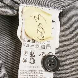 Pre Owned Dolce & Gabbana Grey Distressed Denim Long Sleeve Shirt L