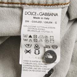 Pre Owned Dolce & Gabbana Grey Faded Denim Long Sleeve Shirt XL