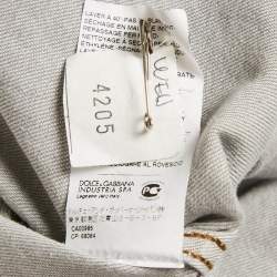 Pre Owned Dolce & Gabbana Grey Faded Denim Long Sleeve Shirt XL