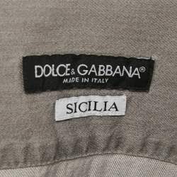 Pre Owned Dolce & Gabbana Grey Faded Denim Long Sleeve Shirt XL