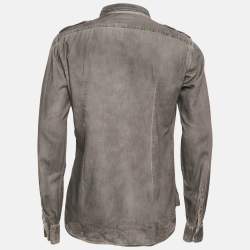 Pre Owned Dolce & Gabbana Grey Faded Denim Long Sleeve Shirt XL