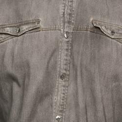 Pre Owned Dolce & Gabbana Grey Faded Denim Long Sleeve Shirt XL