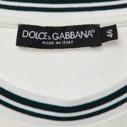 Pre Owned Dolce & Gabbana Multicolor Printed Cotton Crew Neck T-Shirt S