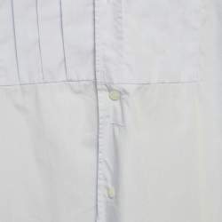 Pre Owned Dolce & Gabbana Blue Cotton Pleated Shirt XXL
