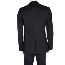 مملوكة مسبقًا جاكيت بليزر دولتشي أند غابانا مارتيني صوف أسود مفصل بزرين XL