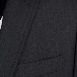 مملوكة مسبقًا جاكيت بليزر دولتشي أند غابانا مارتيني صوف أسود مفصل بزرين XL