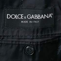 Pre Owned Dolce & Gabbana Navy Blue Wool Single Breasted Suit XXXL