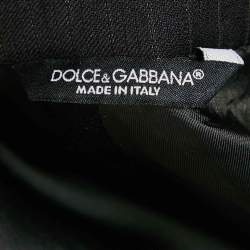 Pre Owned Dolce & Gabbana Brown Striped Wool Single Breasted Suit 4XL