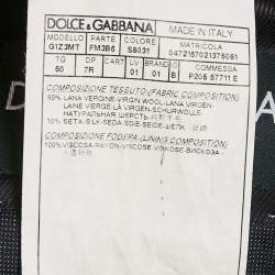 Pre Owned Dolce & Gabbana Navy Blue Wool Blend Single Breasted Suit L