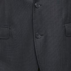 Pre Owned Dolce & Gabbana Navy Blue Wool Blend Single Breasted Suit L