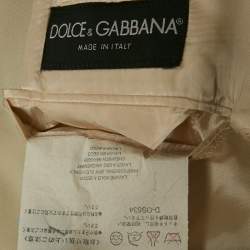 Pre Owned Dolce & Gabbana Cream Gabardine Regular Suit XXXL