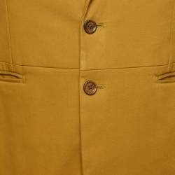 Pre Owned Dolce & Gabbana Mustard Yellow Cotton Single Breasted Blazer S