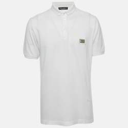 Dolce & Gabbana Pink Cotton Logo Patch Crew Neck Half Sleeve