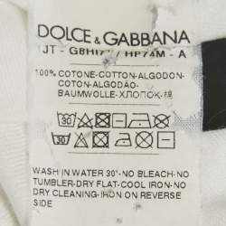Pre Owned Dolce & Gabbana White James Dean Jersey Crewneck T-Shirt M