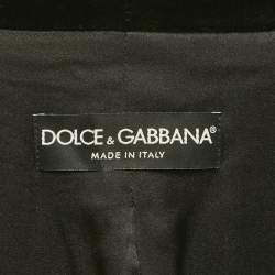 Pre Owned Dolce & Gabbana Gold Sequin Embellished Toggle Up Blazer M