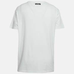 Pre Owned Dolce & Gabbana x Kim White Printed Jersey T-Shirt XL