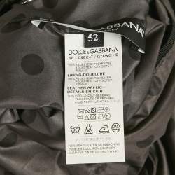 Pre Owned Dolce & Gabbana Green Polka Dot Print Synthetic Reversible Zip-Up Jacket XL