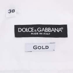 Pre Owned Dolce & Gabbana White Cotton Long Sleeve Shirt S
