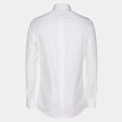 Pre Owned Dolce & Gabbana White Cotton Long Sleeve Shirt S
