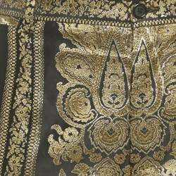 Pre Owned Dolce & Gabbana Black /Gold Jacquard Trousers M