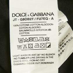 Pre Owned Dolce & Gabbana Black Logo Print Cotton T-Shirt M