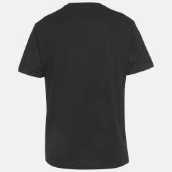 Pre Owned Dolce & Gabbana Black Logo Print Cotton T-Shirt M