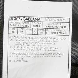 Pre Owned Dolce & Gabbana Grey Wool Tailored Martini Pants Suit  XL