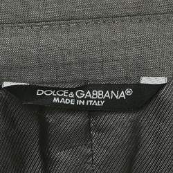 Pre Owned Dolce & Gabbana Grey Wool Tailored Martini Pants Suit  XL
