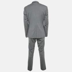 Pre Owned Dolce & Gabbana Grey Wool Tailored Martini Pants Suit  XL