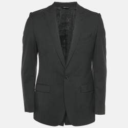 Pre Owned Dolce & Gabbana Black Wool Single Breasted Blazer S