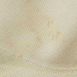 Pre Owned Dolce & Gabbana Light Grey Bird Print Cotton Pique Polo T-Shirt M