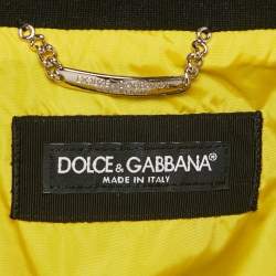 Pre Owned Dolce & Gabbana Yellow Nylon Zip-Up Bomber Jacket XL
