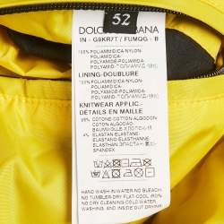 Pre Owned Dolce & Gabbana Yellow Nylon Zip-Up Bomber Jacket XL