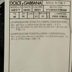 Pre Owned Dolce & Gabbana Ivory Silk Tailored Martini Jacket S