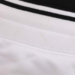 Pre Owned Dolce & Gabbana White Jersey Logo Print Jogger Pants L