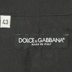 Pre Owned Dolce & Gabbana Brown/Black Printed Silk Shirt XXL
