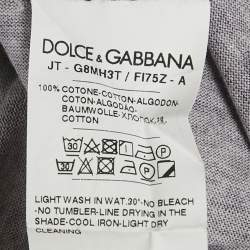 Pre Owned تي شيرت دولتشي أند غابانا طباعة طاووس أرجواني جيرسي مقاس ثلاثي الإكس - XXXL